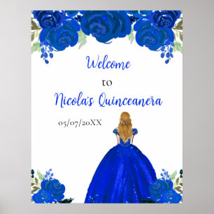 Poster Bienvenue à la Princesse aux Cheveux Blonds Quince