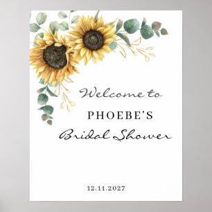 Poster Bienvenue à la réception de mariage floral tournes
