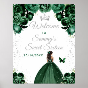Poster Bienvenue à la Sweet Sixteen de la Princesse à la