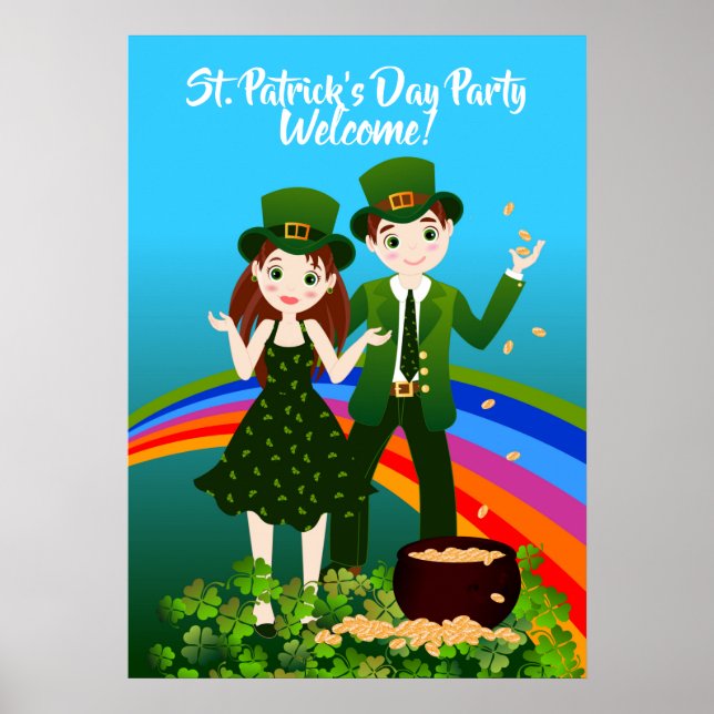 Poster Bienvenue à l'affiche de la St. Patrick's Kids Par (Devant)