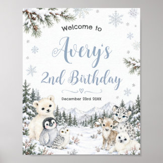 Poster Bienvenue à l'anniversaire de la merveille arctiqu