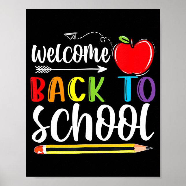 Poster Bienvenue à l'école pour le premier jour d'école E (Devant)