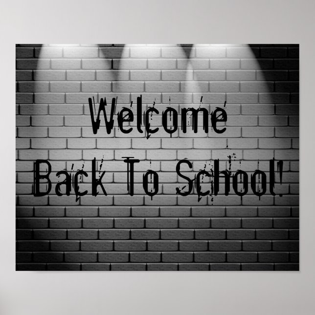 Poster Bienvenue À L'École ! Symbole d'impression de l'af (Devant)