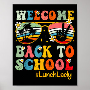 Poster Bienvenue à l'école, travailleuse de cafétéria, da