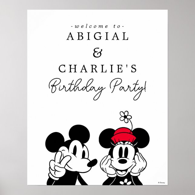 Poster Bienvenue à Mickey & Minnie Kids Joint Anniversair (Devant)