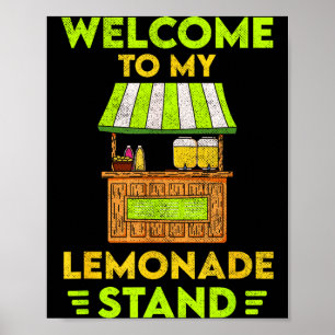 Poster Bienvenue à mon stand de limonade _ Été _ Citron