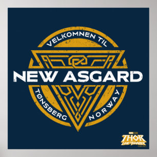 Poster Bienvenue À New Asgard Souvenir Graphic