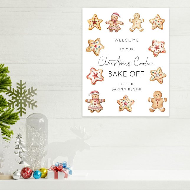 Poster Bienvenue à Noël Cookie Bake Off (Créateur téléchargé)