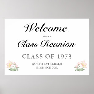 Poster Bienvenue À Notre Classe Reunion Apple Blossom Sch