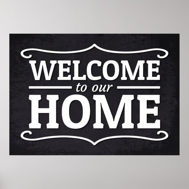 Poster Bienvenue À Notre Maison (Devant)