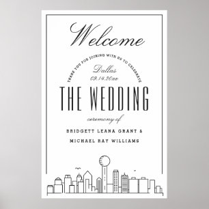 Poster Bienvenue à Notre Mariage Dallas !