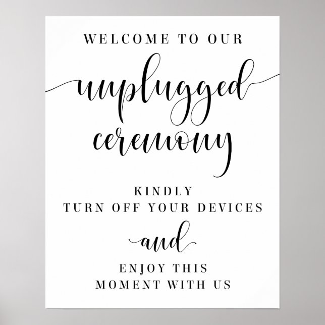 Poster Bienvenue À Notre Mariage De Cérémonie Non Connect (Devant)