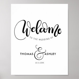 Poster Bienvenue à notre mariage - Signal personnalisé