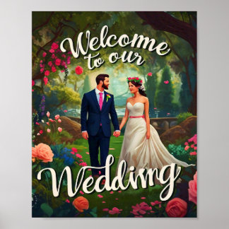 Poster "Bienvenue à notre Mariage" Signes
