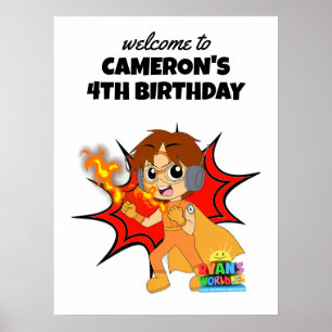 Poster Bienvenue à Ryan's World Birthday