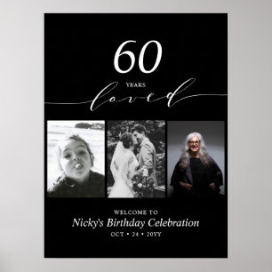 Poster Bienvenue à votre fête d'anniversaire des 60 ans a
