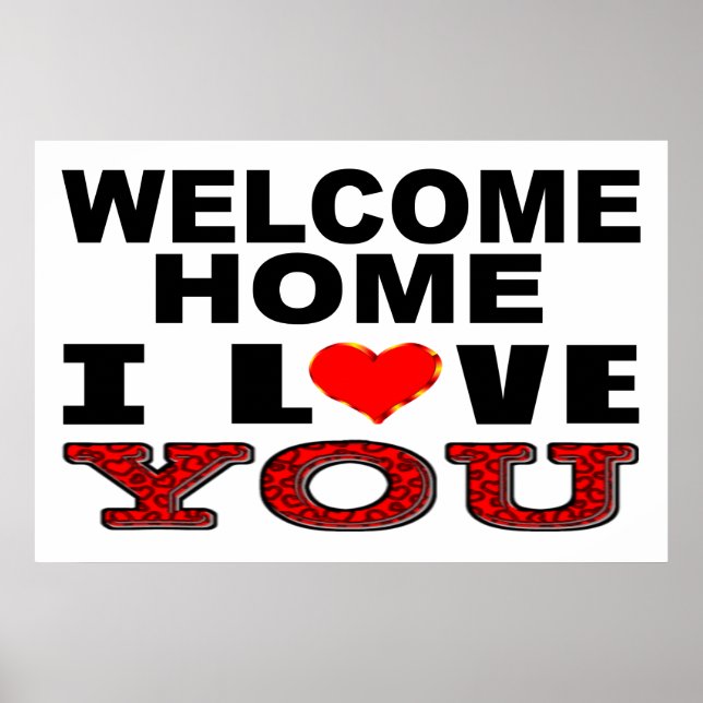 Poster Bienvenue Accueil Je t'aime Signer (Devant)