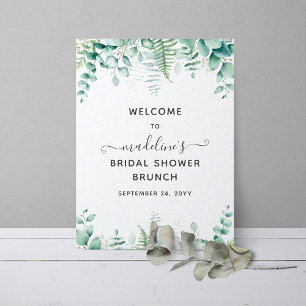 Poster Bienvenue au brunch de la douche de mariée à la ve
