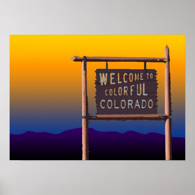 Poster bienvenue au colorado coloré (Devant)