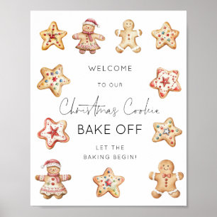 Poster Bienvenue au concours de biscuits de Noël
