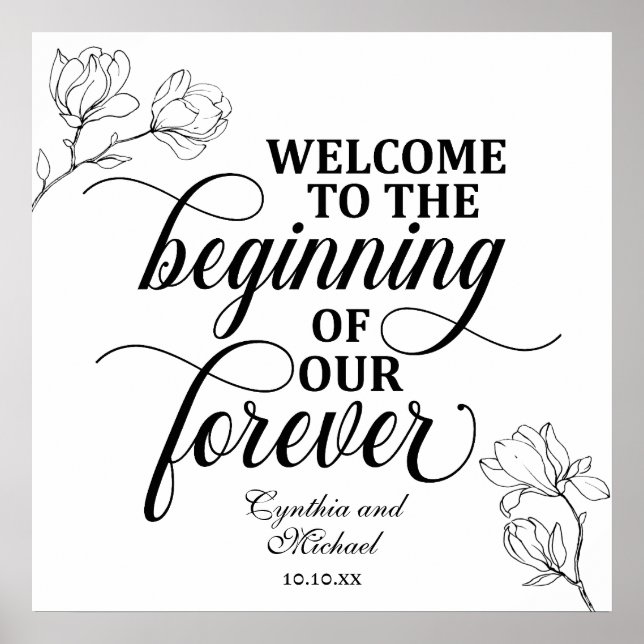 Poster Bienvenue au début de notre Art Forever Line (Devant)