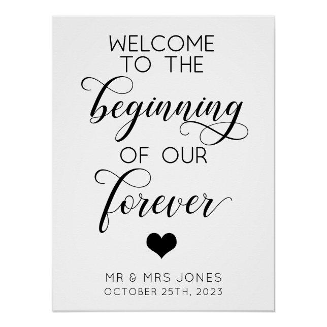 Poster Bienvenue Au Début De Notre Mariage Éternel (Devant)