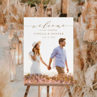 Bienvenue au mariage avec photo et calligraphie do