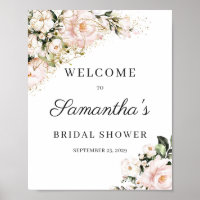 Bienvenue au mariage bohème rose poudré floral dor