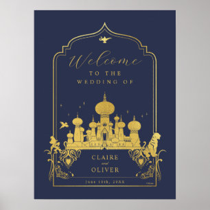 Poster Bienvenue au Mariage de Disney Aladdin