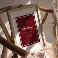 Bienvenue au mariage de luxe avec monogramme de vi