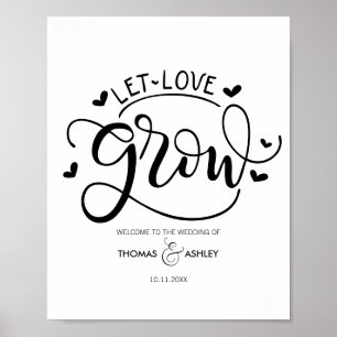 Poster Bienvenue au mariage de - Que l'amour se développe