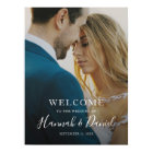 Bienvenue au mariage photo moderne blanc capricieu