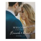 Bienvenue au mariage photo moderne blanc capricieu