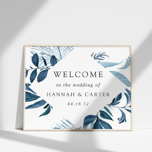 Poster Bienvenue au Mariage Wild Azure