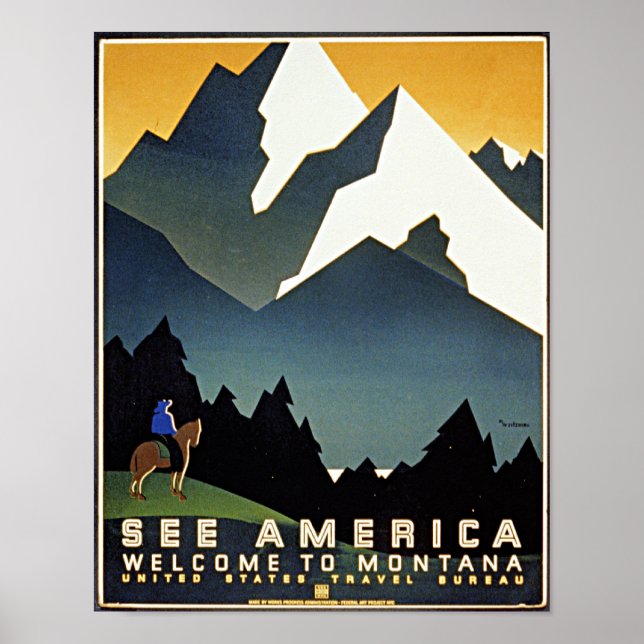 Poster Bienvenue au Montana, (Devant)