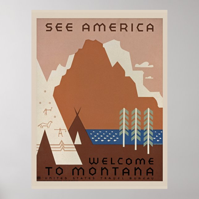 Poster Bienvenue au Montana (Devant)
