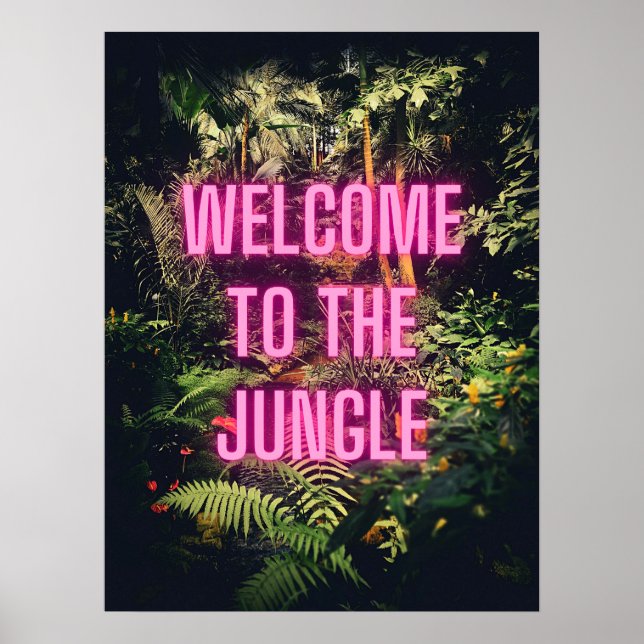Poster "Bienvenue au Neon Party Jungle" (Devant)