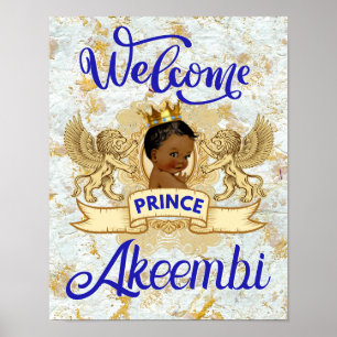 Poster Bienvenue au prince africain