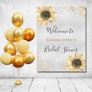 Poster Bienvenue aux tournesols de la douche de mariée ar