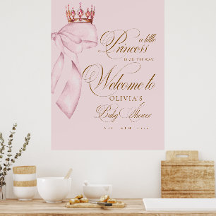 Poster Bienvenue Baby Shower Petite Princesse