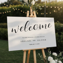 bienvenue | Calligraphie Simple Noir Blanc