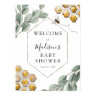 Bienvenue comme une abeille Eucalyptus Baby Shower