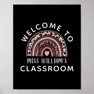 Poster Bienvenue dans la salle de classe Rainbow Teacher