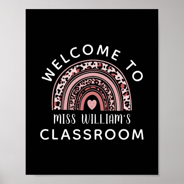 Poster Bienvenue dans la salle de classe Rainbow Teacher (Devant)