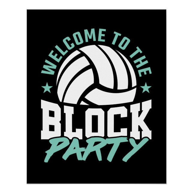 Poster Bienvenue dans le jeu de volley-ball Funny Party B (Devant)
