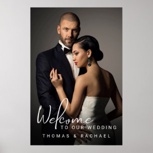 Poster Bienvenue de mariage personnalisée avec photo