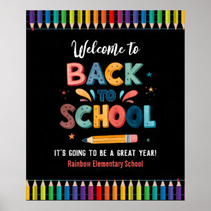 Poster Bienvenue de retour à l'école, Premier jour d'écol