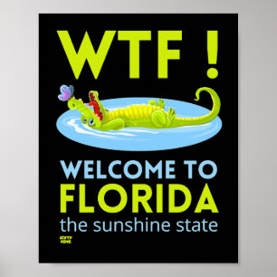 Poster "BIENVENUE EN FLORIDE" drôle