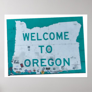 Poster Bienvenue en Oregon