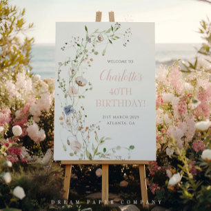 Poster Bienvenue Fleurs Sauvages 40e Anniversaire